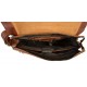 Genuine italian leather shoulderbag notebook messenger bag ipad laptop ladies men brown