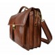 Leather briefcase business bag conference bag satchel matt brown