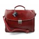 Cartella pelle uomo donna borsa lavoro messenger rosso