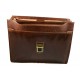 Leather briefcase office bag men ladies bag business brown