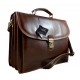 Leather briefcase office bag men ladies bag business brown