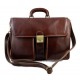 Leather briefcase business bag conference bag satchel brown