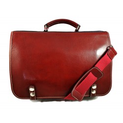 Leather shoulder bag messenger rigid bag women men handbag leather bag satchel carry on red crossbody
