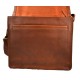 Mens leather messenger bag brown shoulder bag genuine leather briefcase