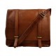 Mens leather messenger bag brown shoulder bag genuine leather briefcase