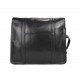 Mens leather messenger bag black shoulder bag genuine leather briefcase