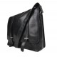 Mens leather messenger bag black shoulder bag genuine leather briefcase