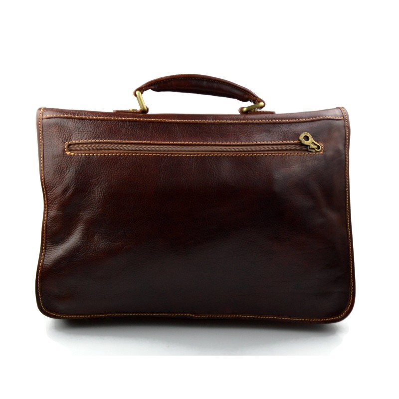 Messenger leather bag office bag mens business shoulder bag brown