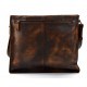 Brown leather shoulder bag leather retro satchel mens women vintage messenger