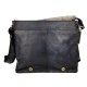 Bolso de cuero bandolera de piel azul bolso vintage espalda hombre mujer de piel bolso messenger