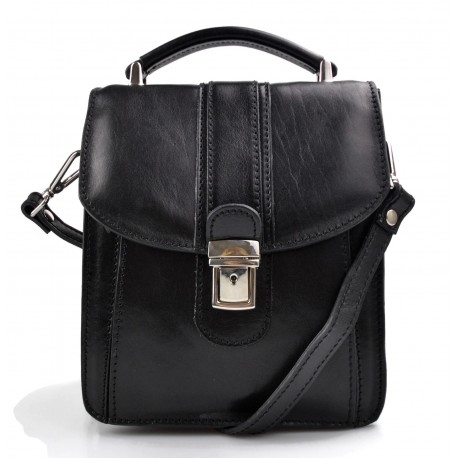 Borsello uomo borsa postino spalla tracolla vera pelle nero hobo bag