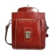 Crossbody satchel genuine leather bag shoulder bag hobo bag red