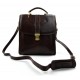 Bolso de hombre bolso de mujer bandolera de cuero marron oscuro cartero cuero genuino hobo bag bolso de espalda