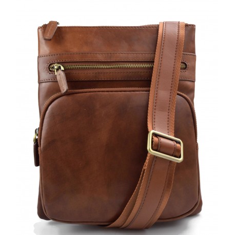 Hobo bag mens ladies satchel leather shoulder bag sling bag brown