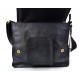 Sac cuir vintage d'èpaule noir sac cartable sac postier sac en cuir homme femme