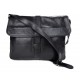 Sac cuir sac à bandoulière homme femme sac postier noir sac d'épaule bandoulière