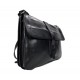 Leather hobo bag mens satchel messenger bag shoulder bag crossbody black