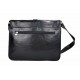 Sac cuir sac à bandoulière homme femme sac postier noir sac d'épaule bandoulière