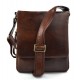 Leather brown shoulder bag mens women sling bag messenger leather satchel crossbody