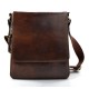 Leather brown shoulder bag mens women sling bag messenger leather satchel crossbody