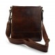 Leather brown shoulder bag mens women sling bag messenger leather satchel crossbody