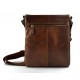 Leather brown shoulder bag mens women sling bag messenger leather satchel crossbody