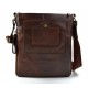 Leather brown shoulder bag mens women sling bag messenger leather satchel crossbody