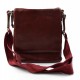 Leather red shoulder bag mens women sling bag messenger leather satchel crossbody