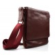 Leather red shoulder bag mens women sling bag messenger leather satchel crossbody