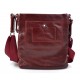 Leather red shoulder bag mens women sling bag messenger leather satchel crossbody