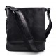 Bolso de piel bandolera de cuero negro cartero de cuero bolso de piel messenger