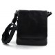 Bolso de piel bandolera de cuero negro cartero de cuero bolso de piel messenger