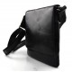 Bolso de piel bandolera de cuero negro cartero de cuero bolso de piel messenger