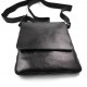 Bolso de piel bandolera de cuero negro cartero de cuero bolso de piel messenger