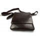 Leather dark brown shoulder bag mens women sling bag messenger leather satchel crossbody