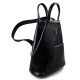 Leather backpack ladies mens leather travel bag weekender sports bag black