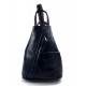 Sac à dos bandoulière en cuir sac homme femme bleu