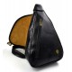 Leather backpack travel bag ladies mens leather weekender black