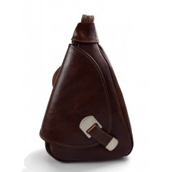 Sac à dos bandoulière en cuir sac homme femme sac hobo marron