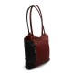 Women backpack handbag black - red leather bag clutch hobo bag backpack