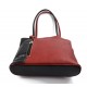 Women backpack handbag black - red leather bag clutch hobo bag backpack