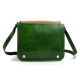 Bolso messenger de piel verde bolso de hombre piel bolso de mujer