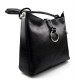 Borsa pelle borsello donna a spalla e a tracolla nero made in Italy vera pelle