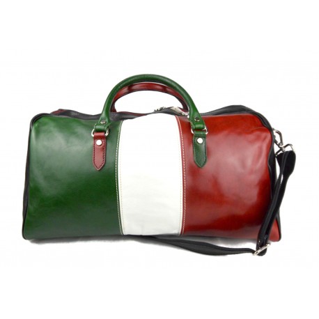 Bolso de viaje deportiva mujer bolsa de hombro bandera italiana retro negro