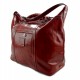 Leather dufflebag XXL weekender red mens ladies travel duffel gym bag luggage