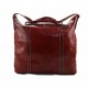 Leather dufflebag XXL weekender red mens ladies travel duffel gym bag luggage