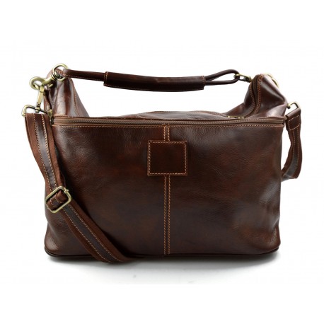 Bolsa de viaje deportiva bolsa maleta bolso equipaje de piel marron