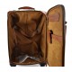 Leder troller reisetasche manner damen mit griff dunkel braun