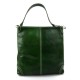 Sacoche femme sac à main en cuir sac d'epaule sacoche de cuir vert