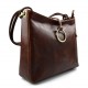 Leather ladies handbag shoulder bag luxury bag women handbag made in Italy women handbag brown